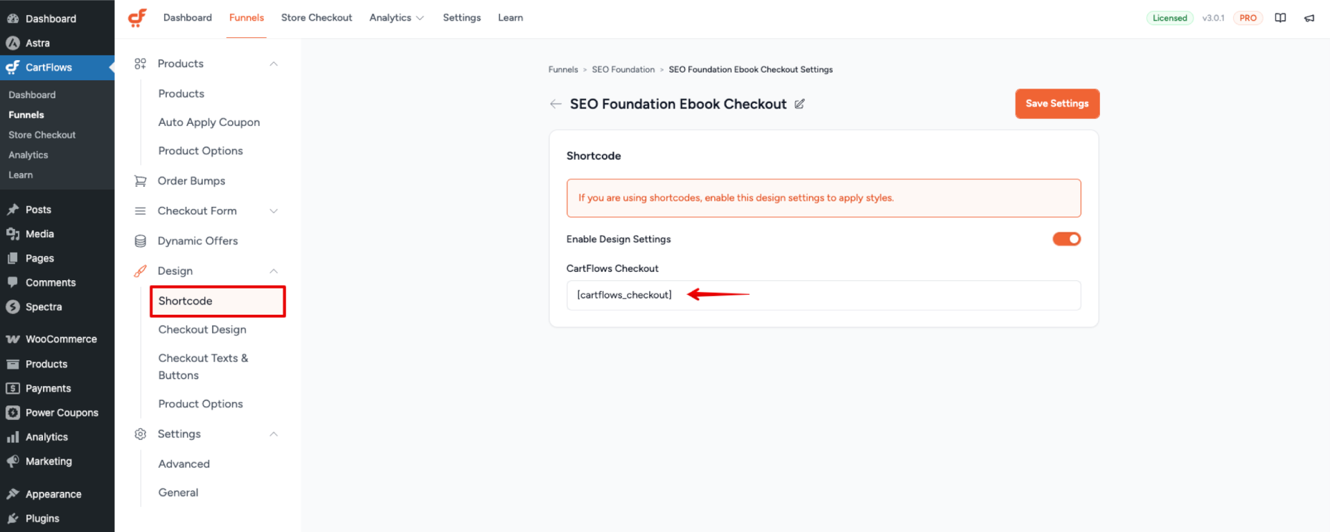 Checkout Step Shortcode
