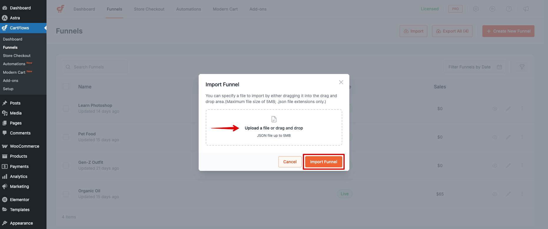 Import JSON File