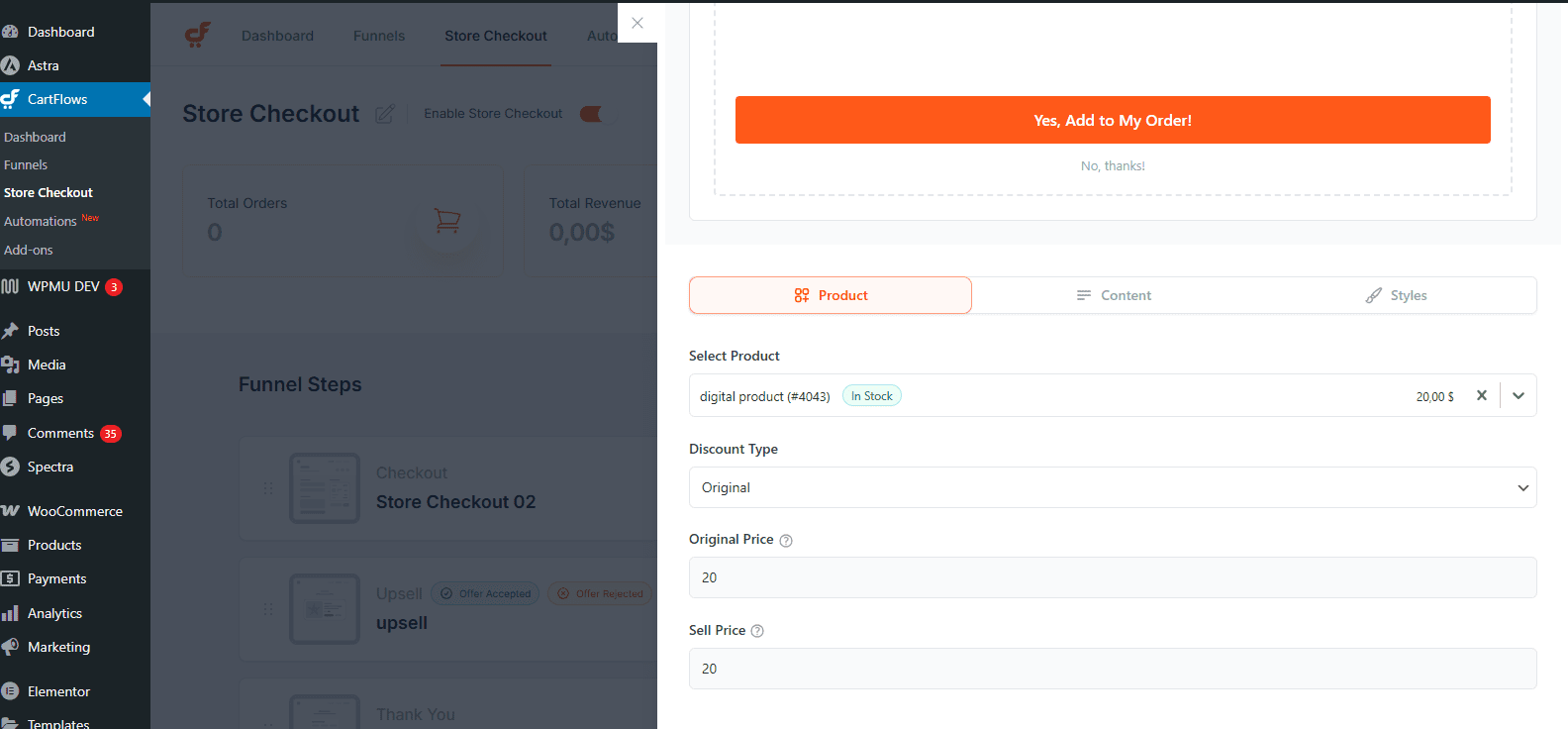 Setup Pre-Checkout Upsell in CartFlows Checkout Offer Settings