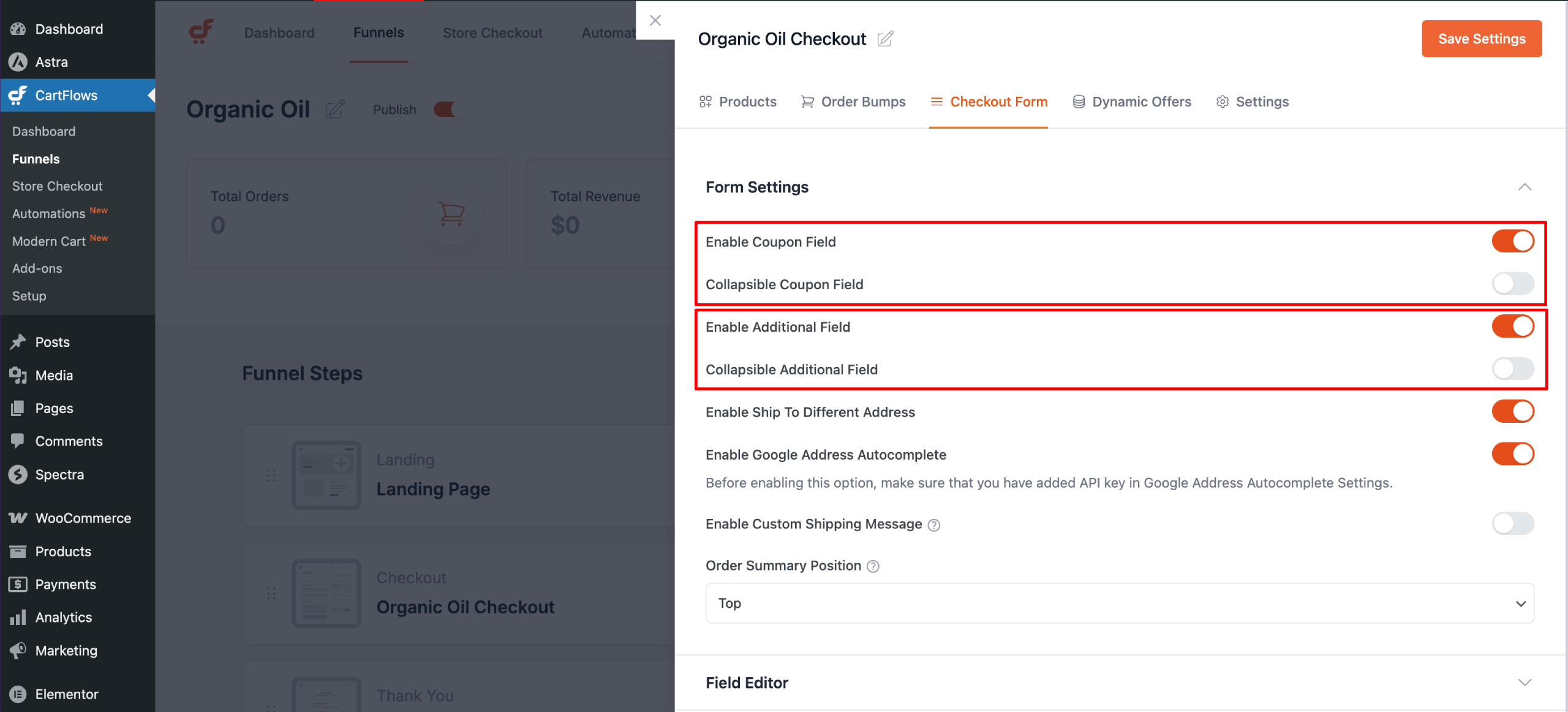 Collapsible Coupon Additional Field