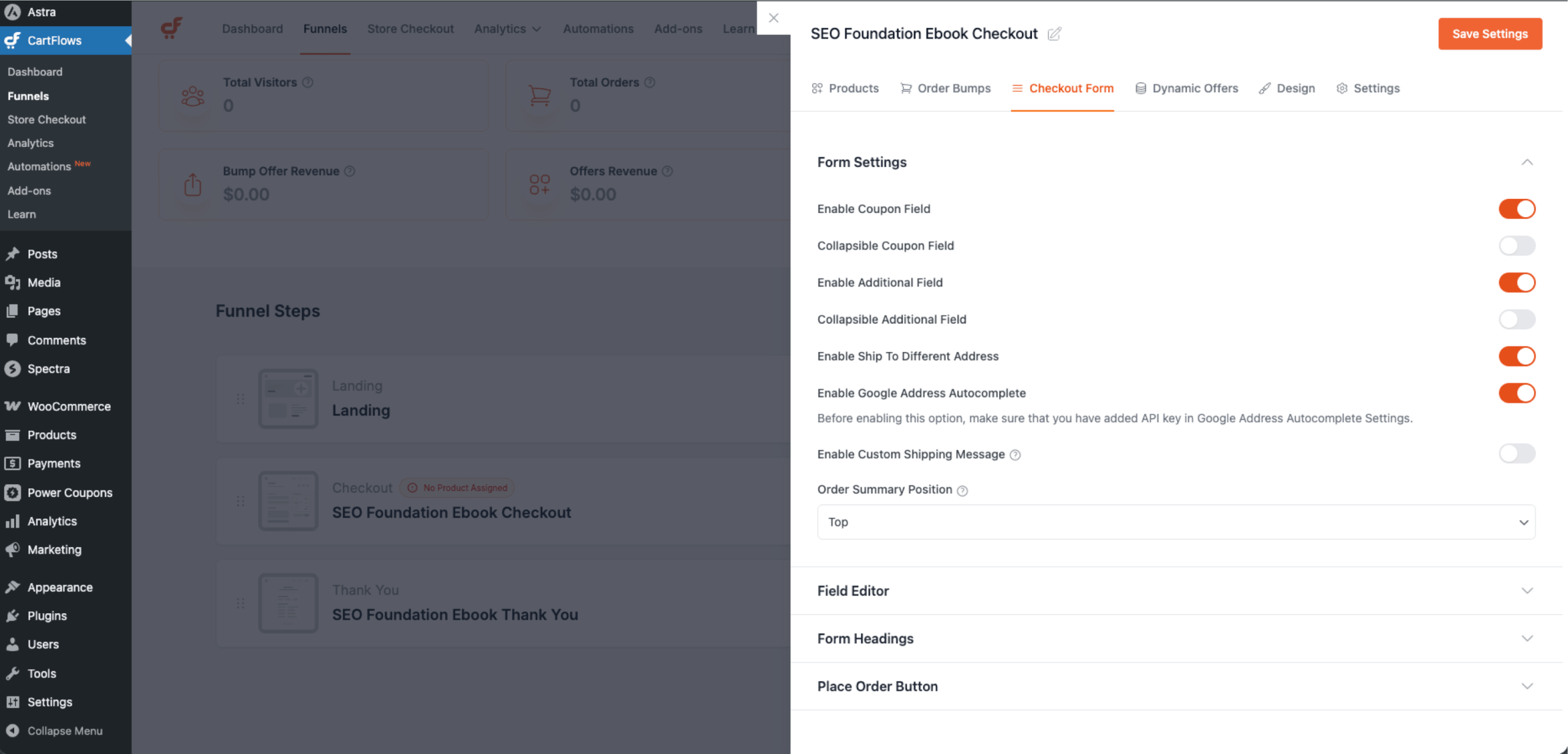 How to Modify the Checkout Page Using Backend Settings Checkout form settings