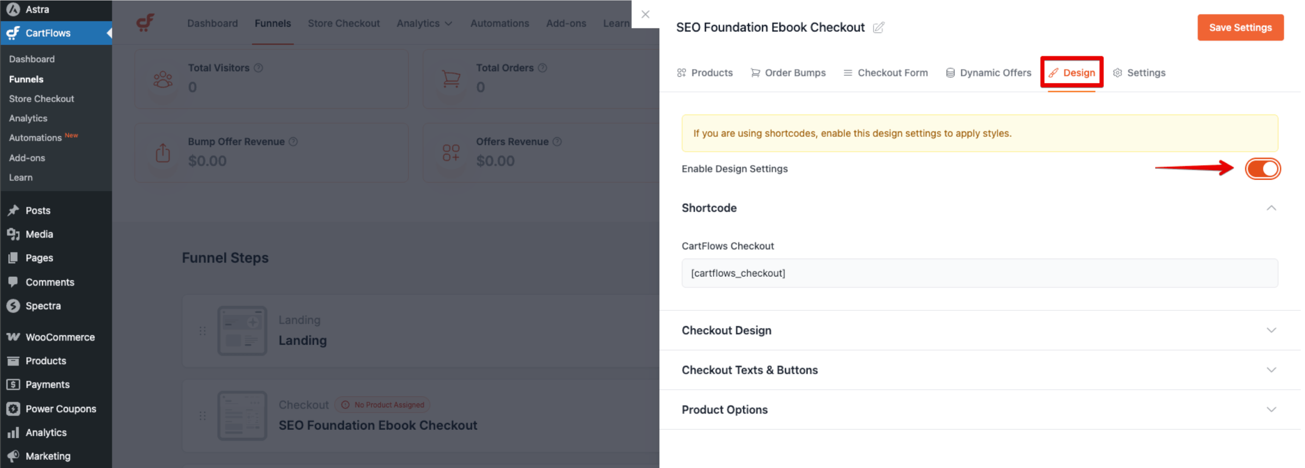 How to Modify the Checkout Page Using Backend Settings Enabling design settings