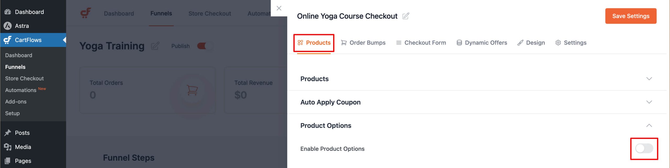 Product Options Section