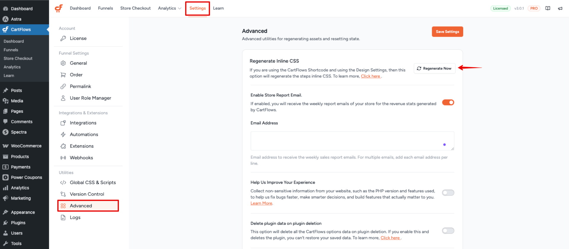 Regenerate Inline CSS