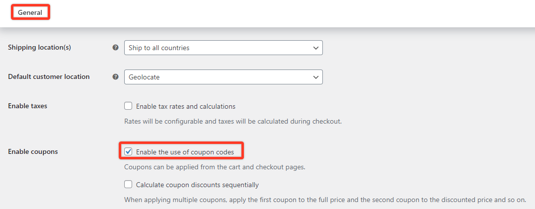 How Coupons Work in CartFlows? 02 Wcf Woocommerce Setting General