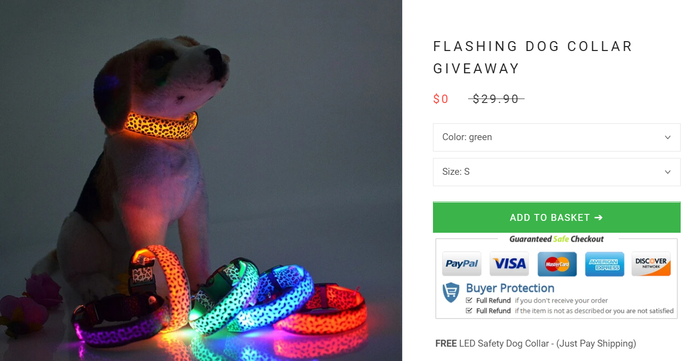 Free Glowing Dog Collars