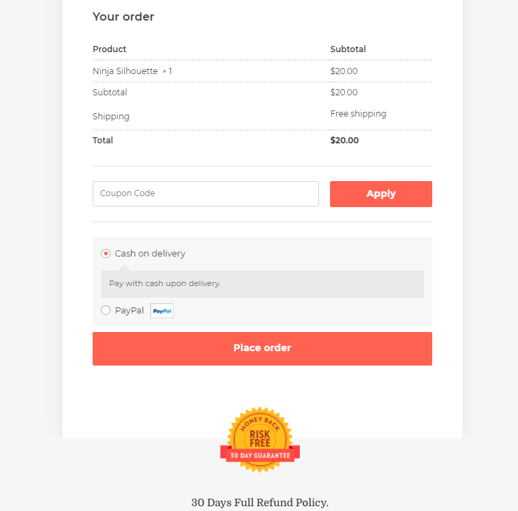 Woocommerce One Page Checkout - Piotnet Forms