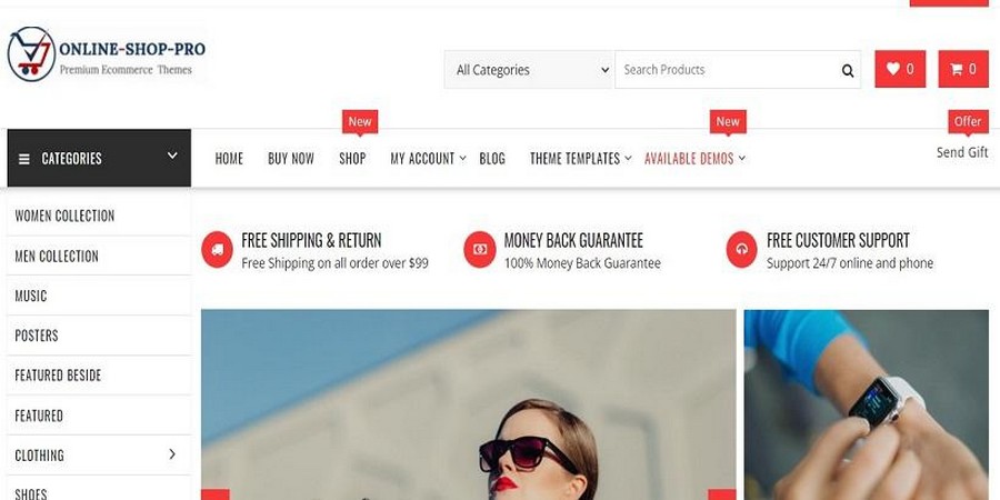 ​​Online Shop Pro Premium WooCommerce Theme