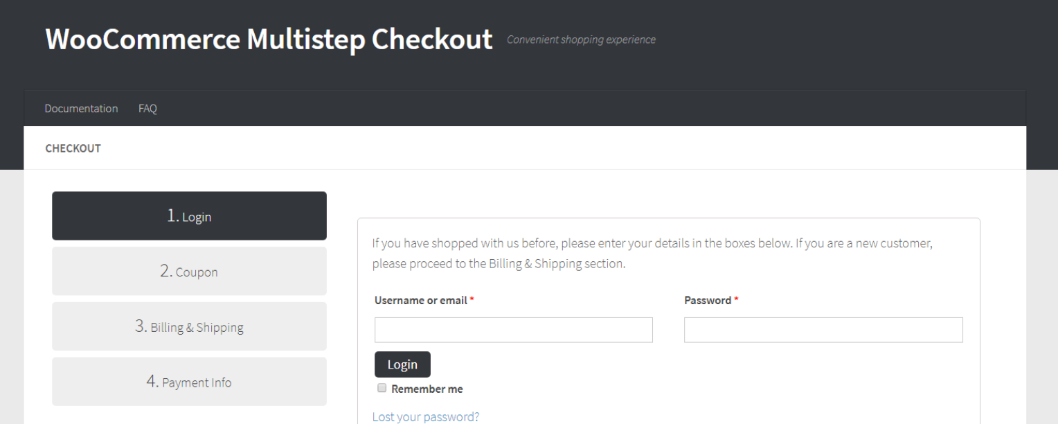 WooCommerce Multistep Checkout