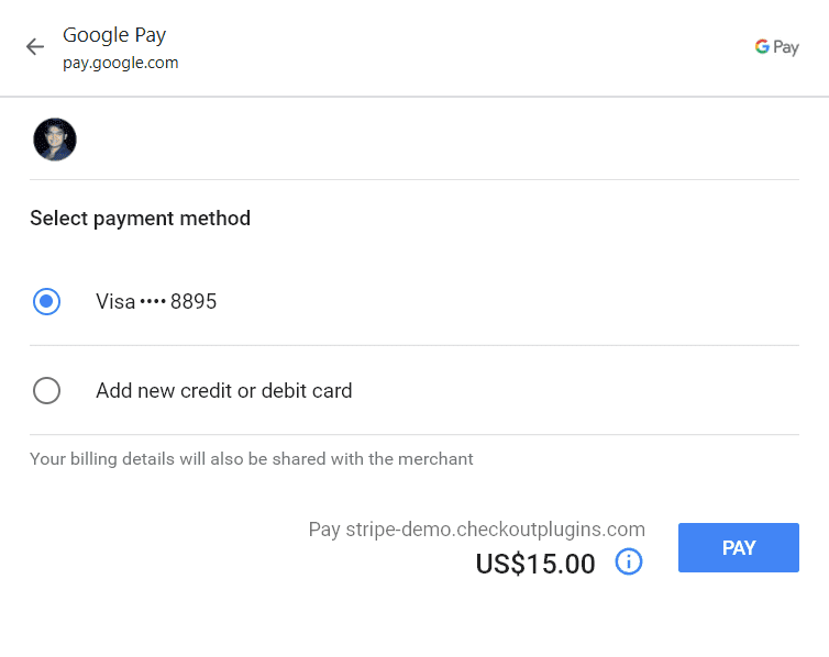 Google Pay Express Checkout