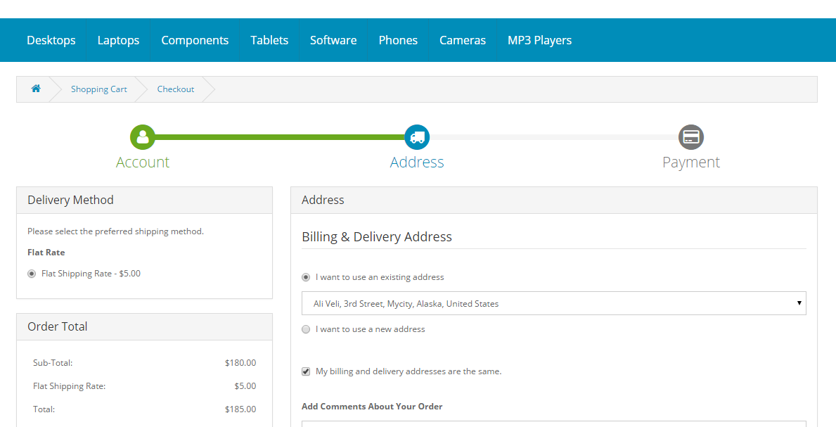 multiple page checkout process