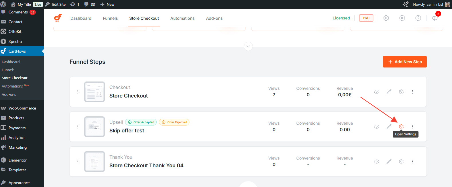 Upsell Offer Settings