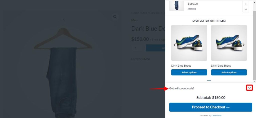 Modern-cart-for-woocommerce-display-coupon-field-minimize 