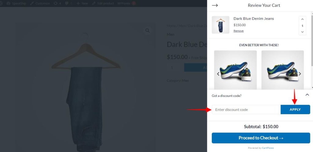 Modern-cart-for-woocommerce-display-coupon-field-traditional 