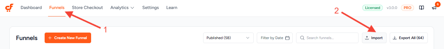 cartflows import template 3.0