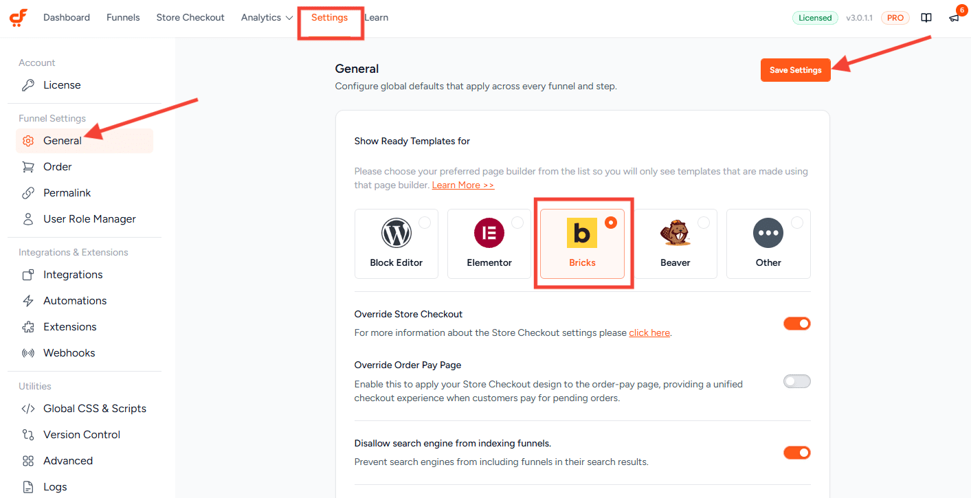 cartflows select bricks page builder 3.0