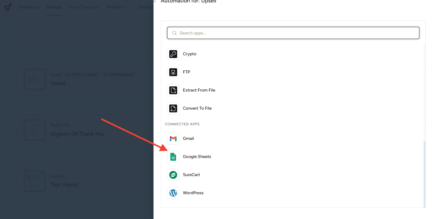 cartflows upsell declined automation connect app 3.0 (1)