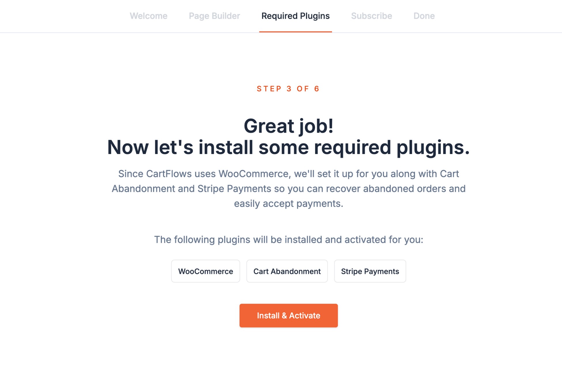 required plugin with cartflows