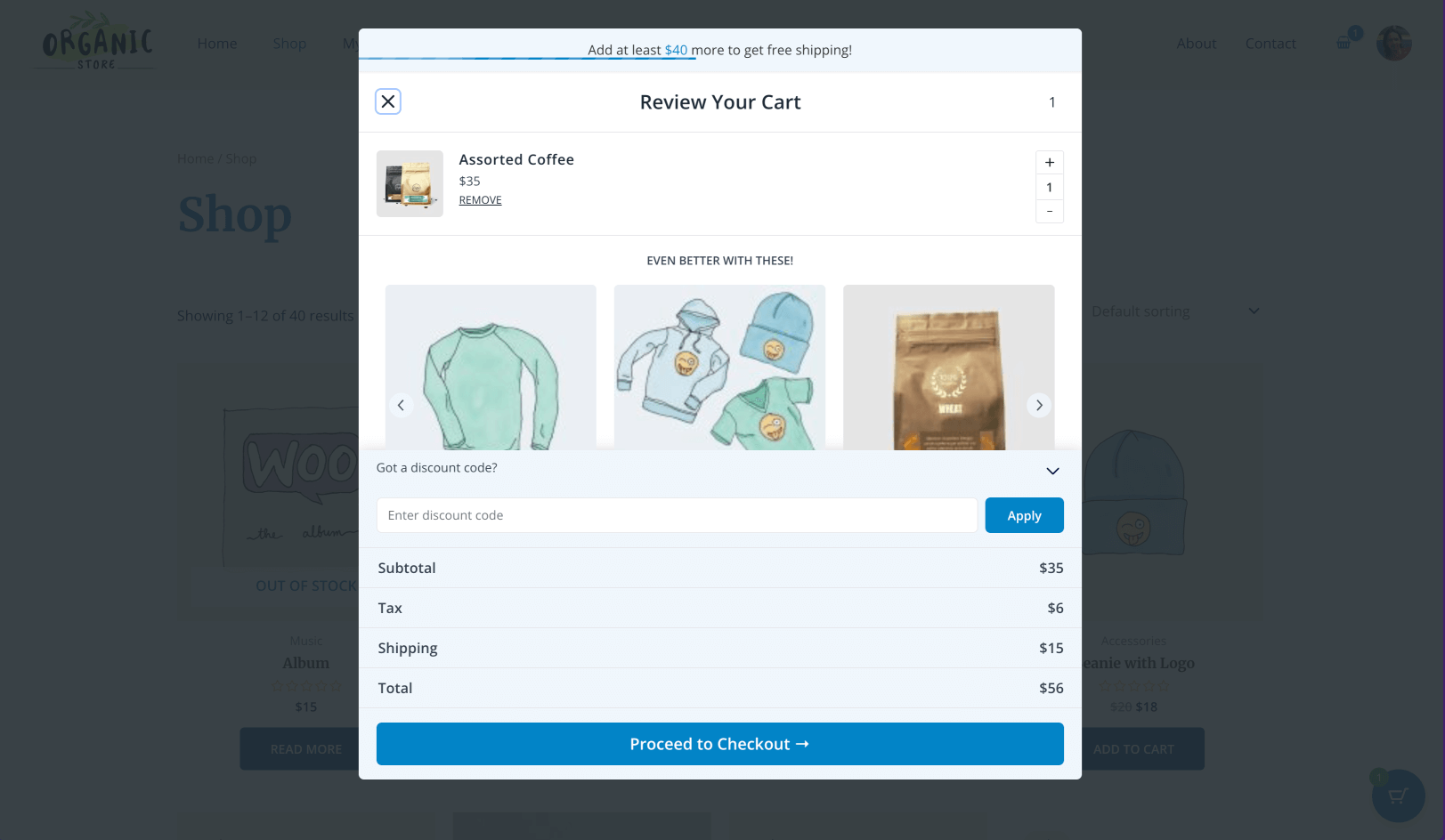 Popup Cart