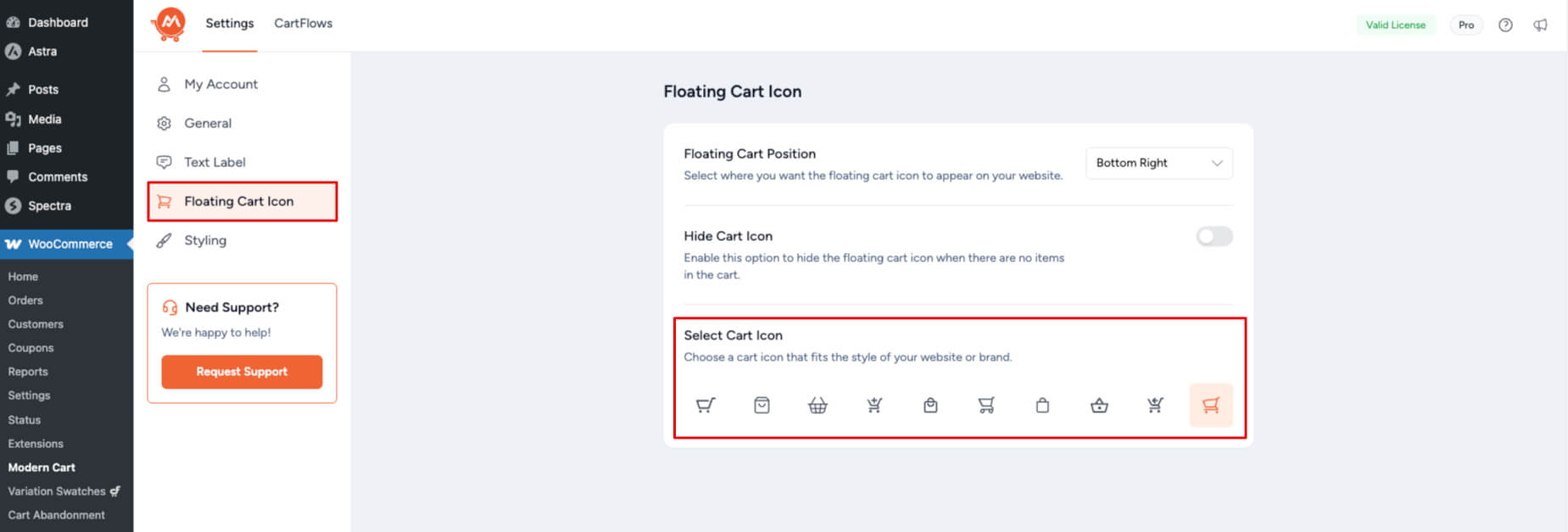 Select Cart Icon