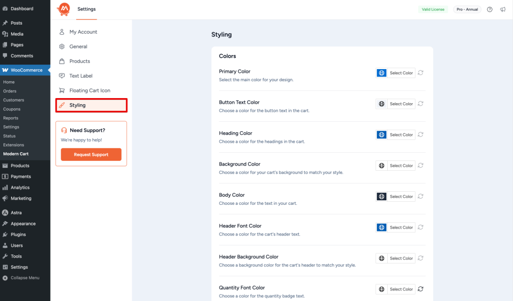 Customize Cart Tray Styling in Modern Cart