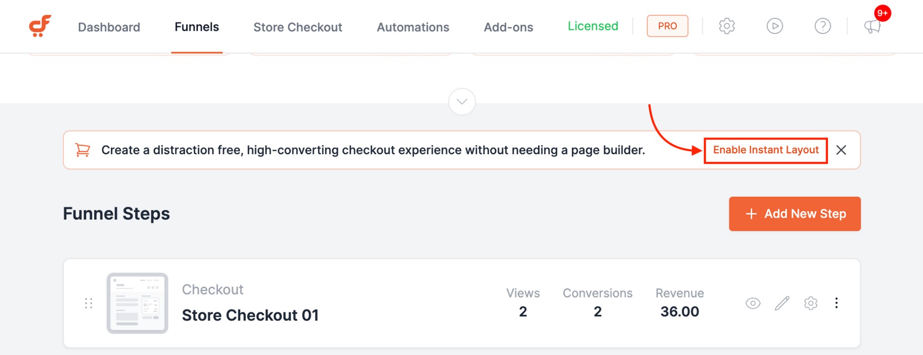 Enable Instant Layout in CartFlows