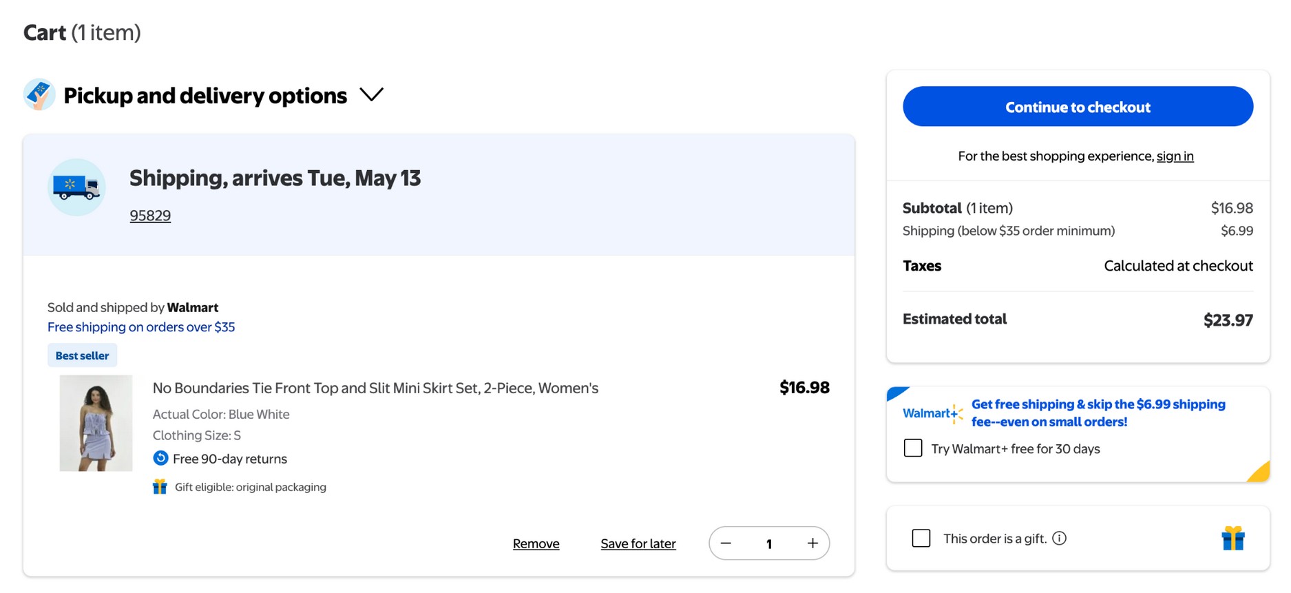 Free shipping threshold on Walmart.