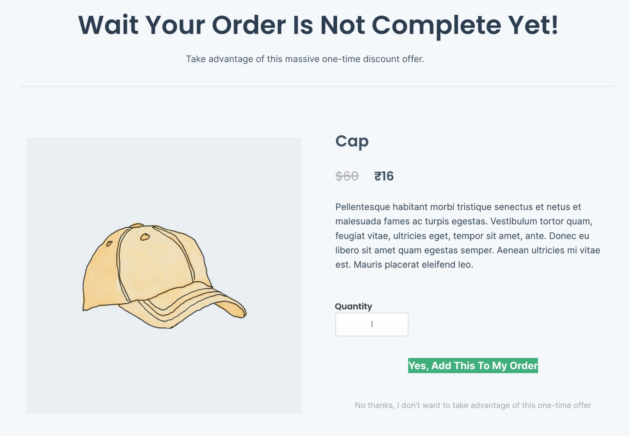 thank you page upsell