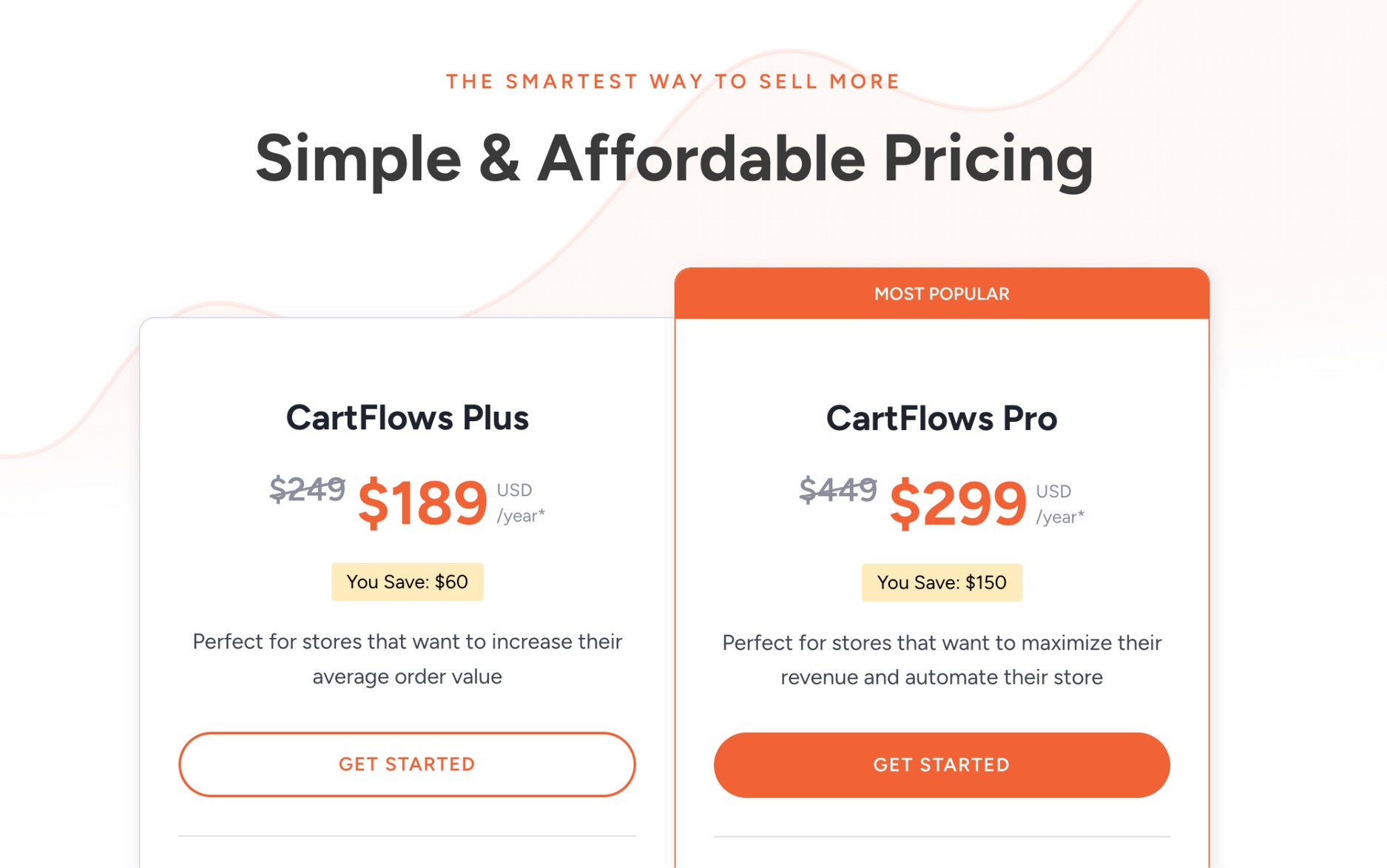 CartFlows pricing