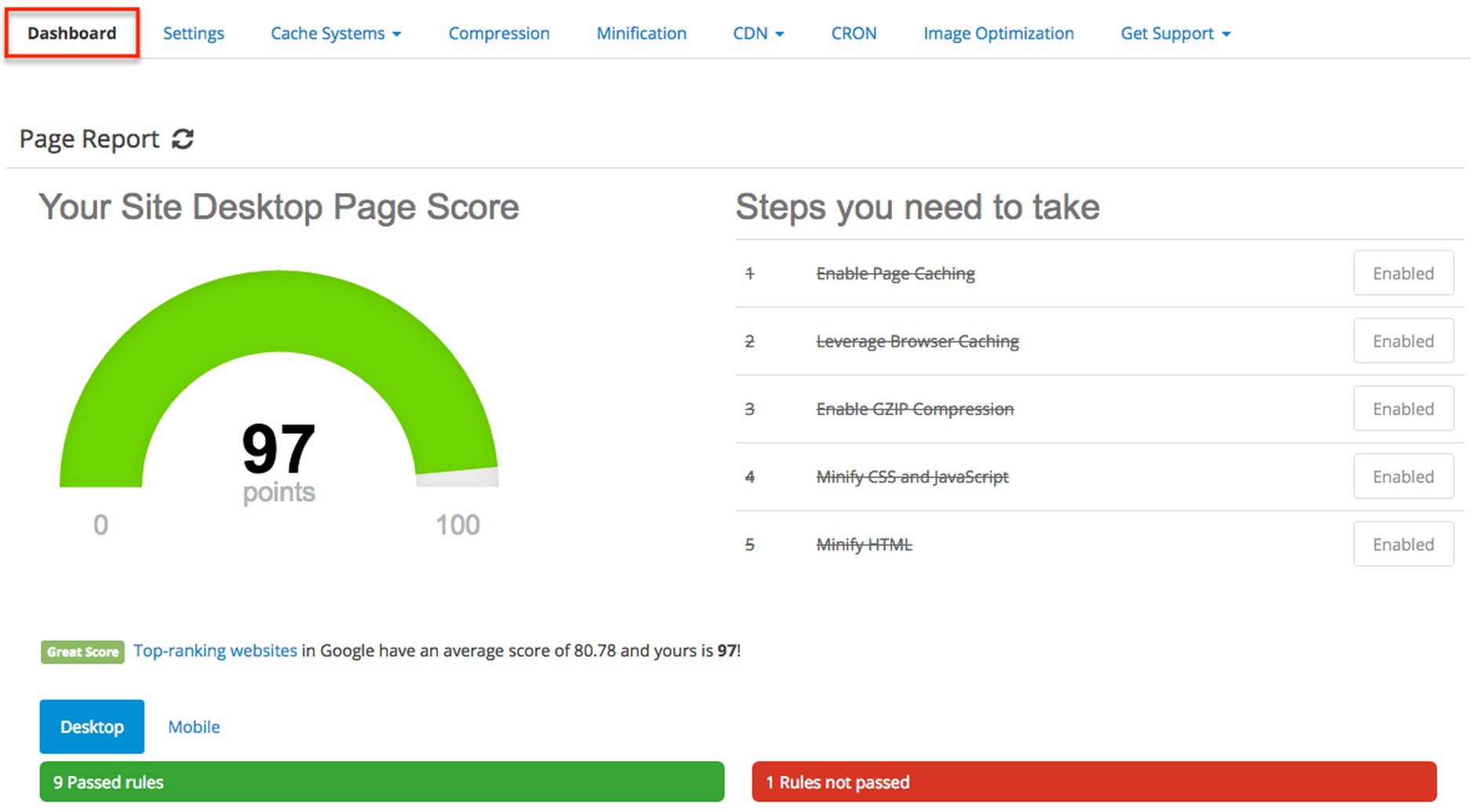 Nitro Pack, Plugin Dashboard on WordPress.