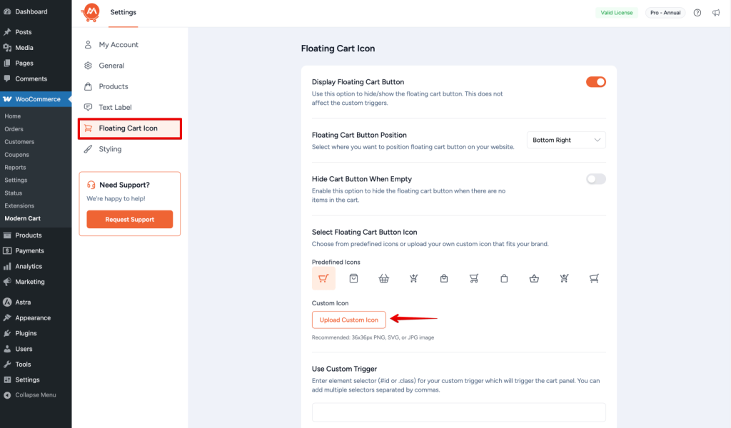 Use a Custom Image for the Floating Cart Icon