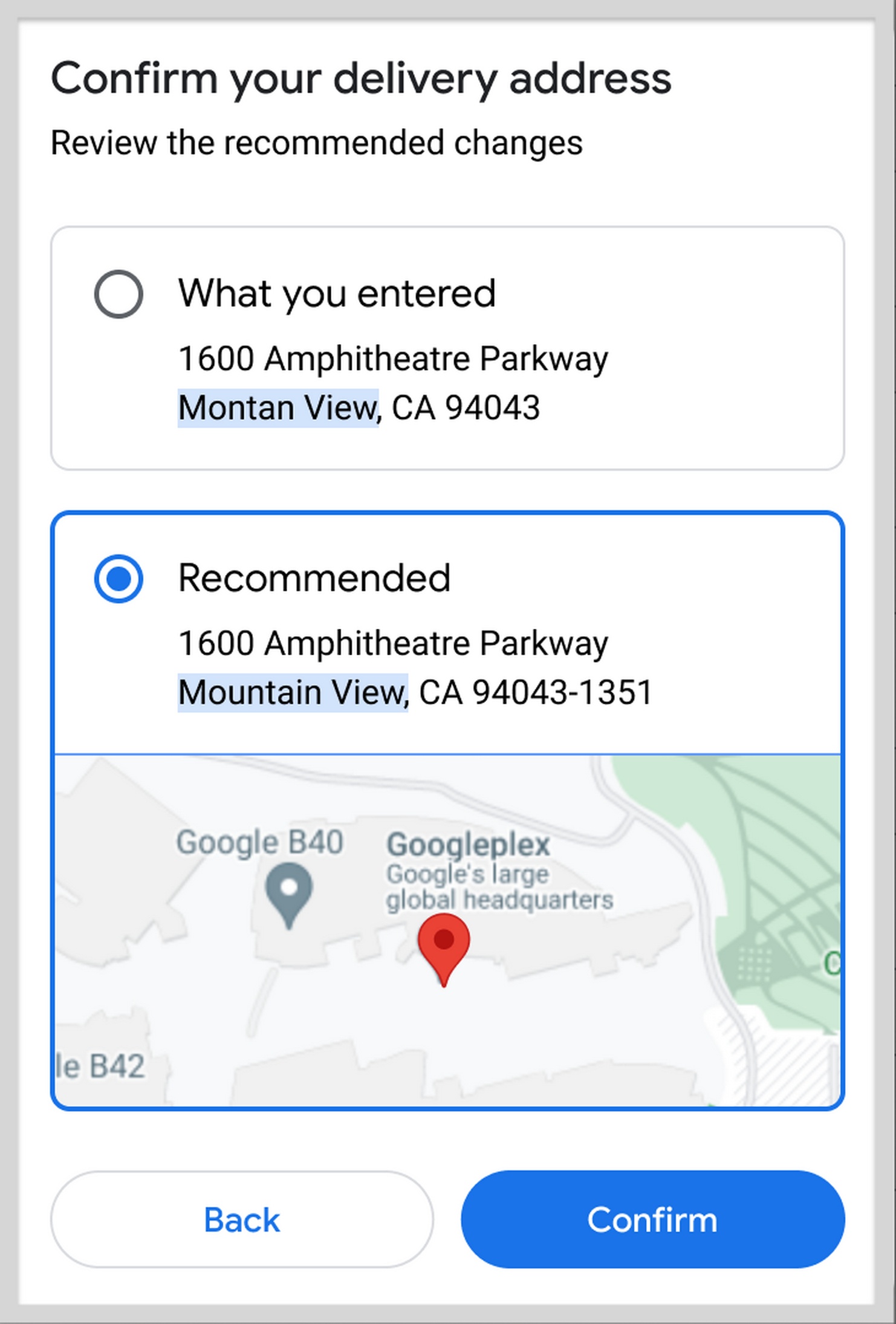 Use Address Validation Through Google Maps