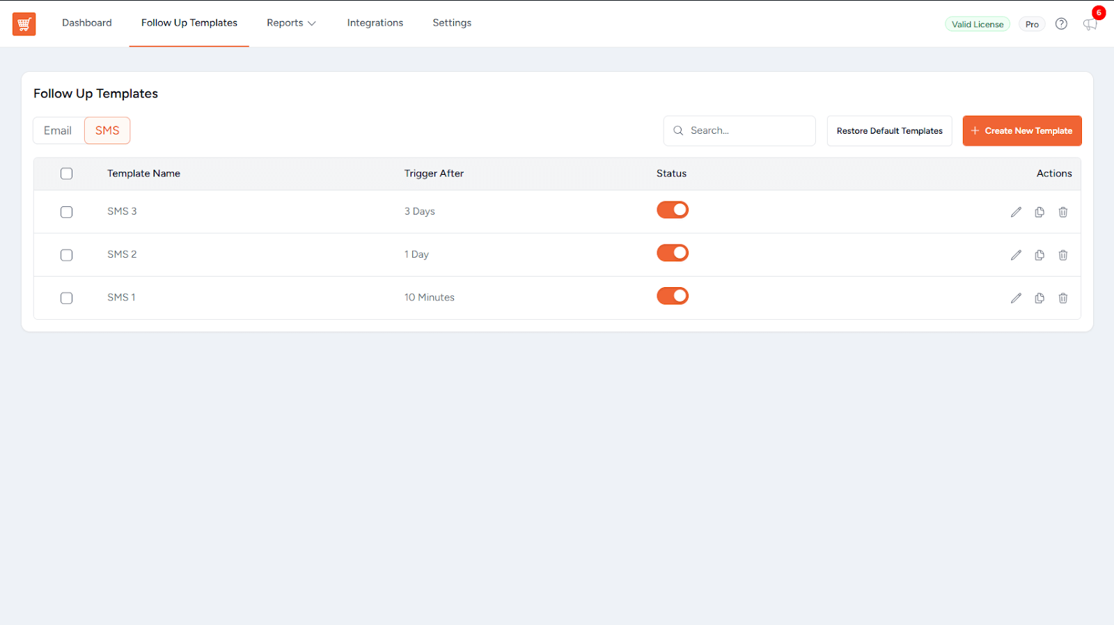 SMS Follow Up Templates