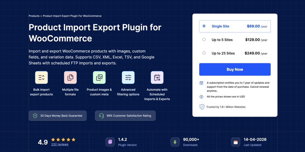 Product Import Export Plugin for WooCommerce By WebToffee