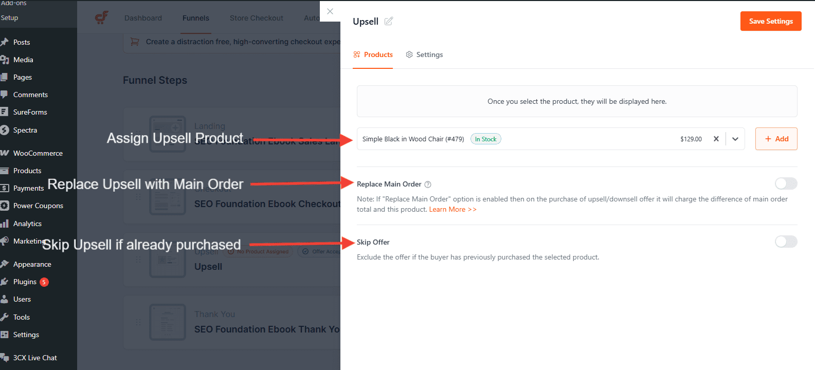 upsell settings products (1)