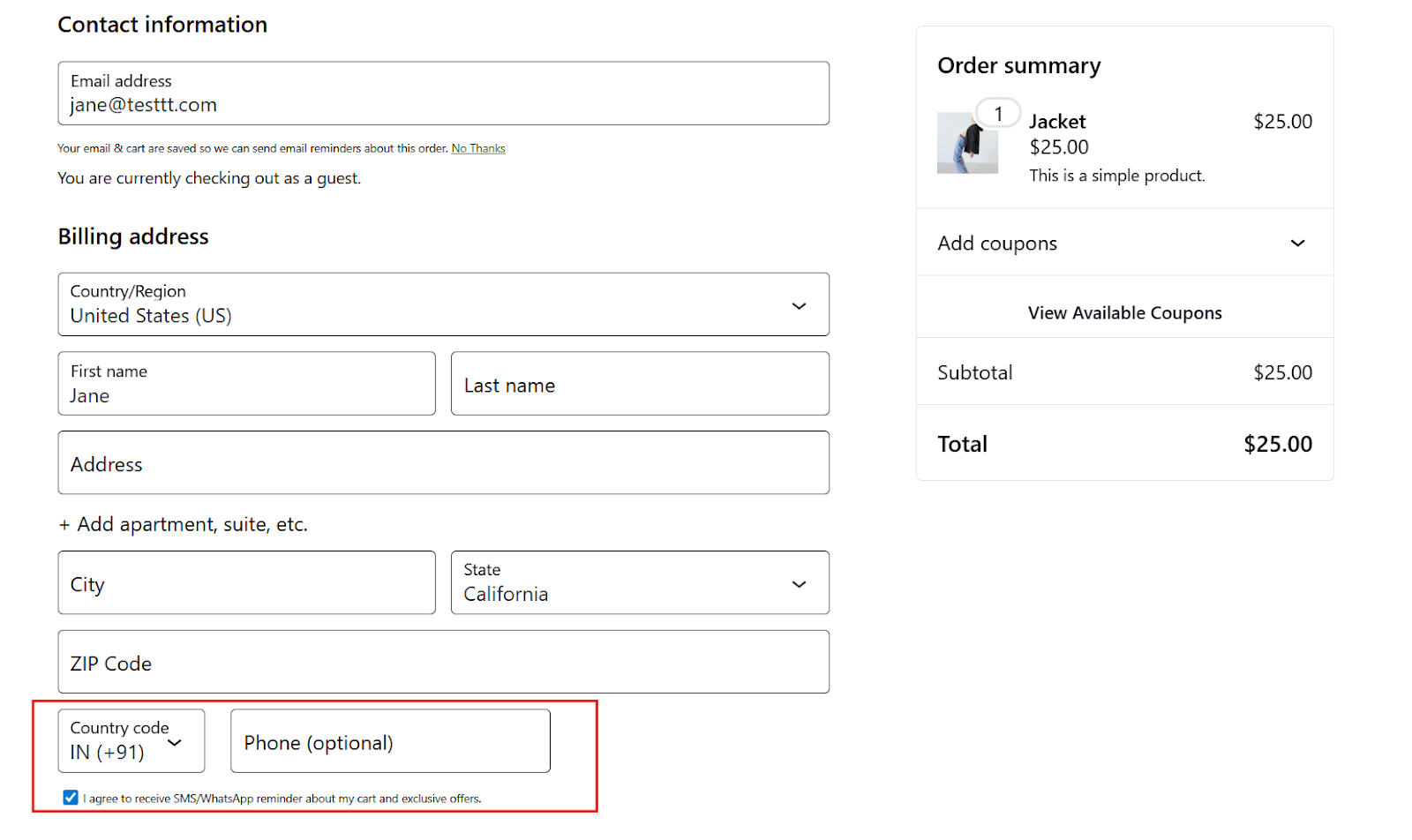 Cart Abandonment Recovery Phone Number and GDPR Optin