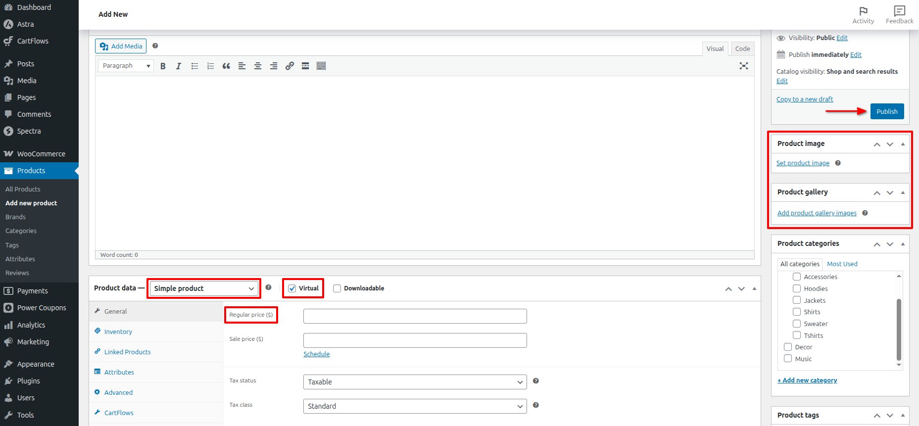 Adding Virtual Product in WooCommerce