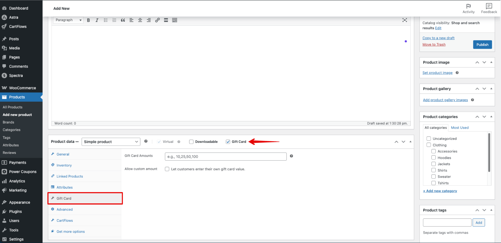 New Product Gift Card