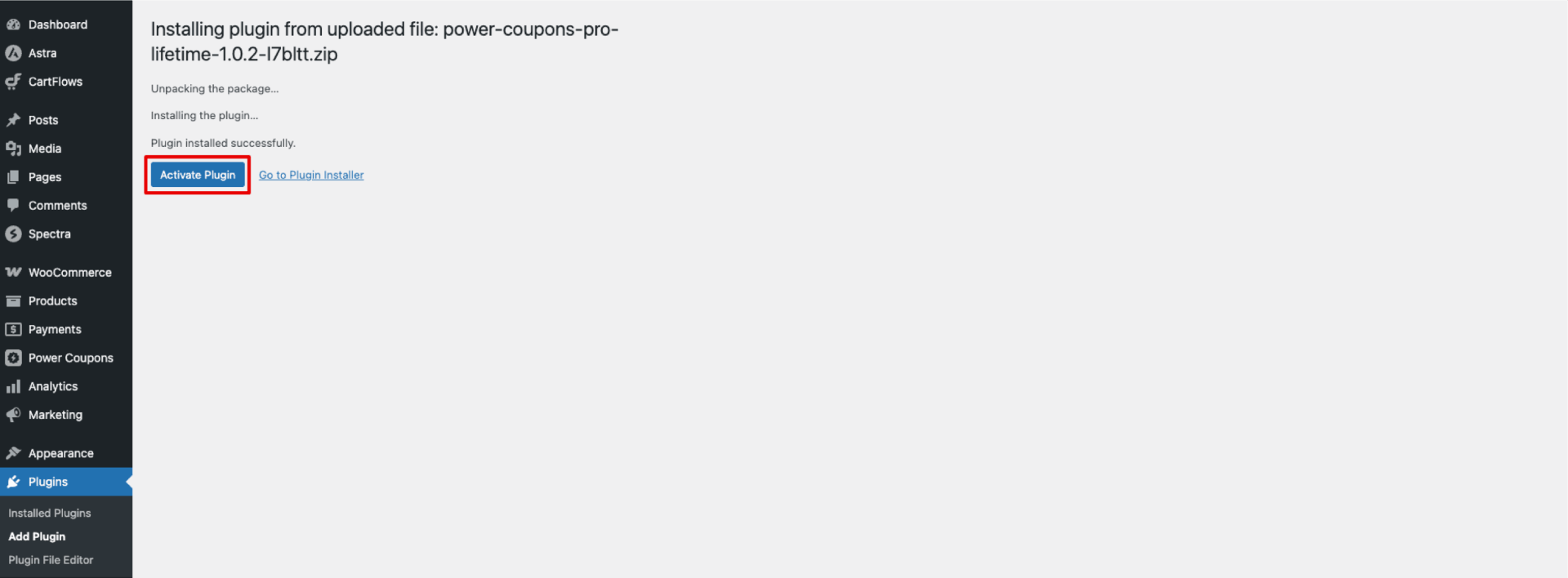 Activate Power Coupons Pro Plugin