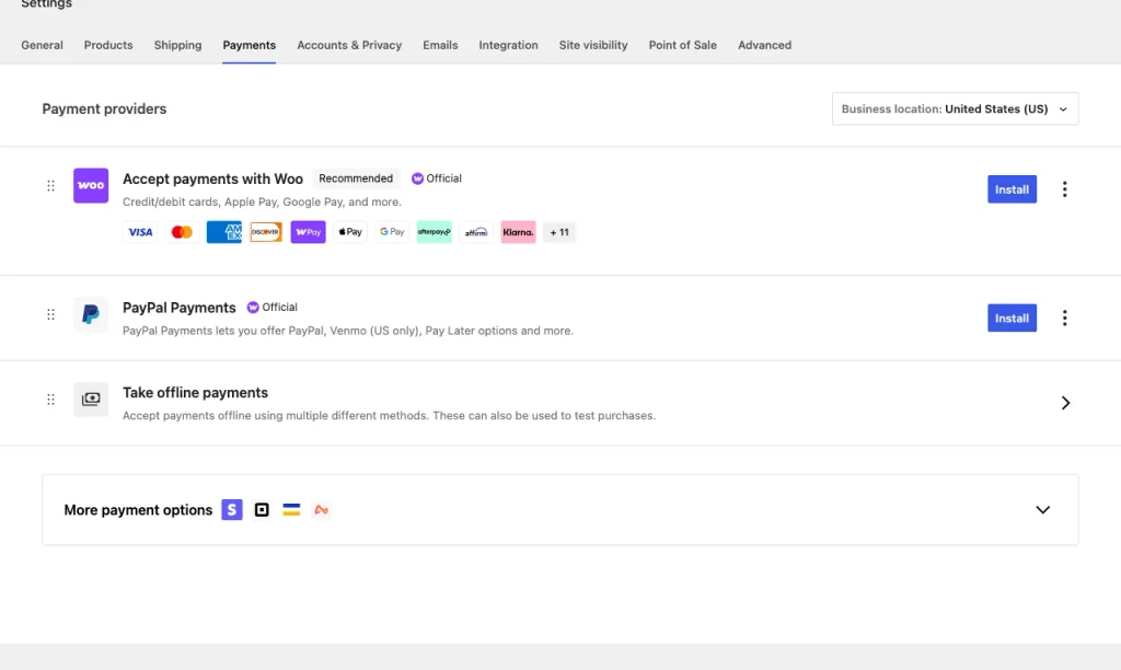 checkout like shopify lite woo payments settings