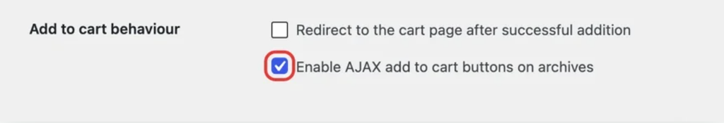 Enable AJAX add to cart buttons
